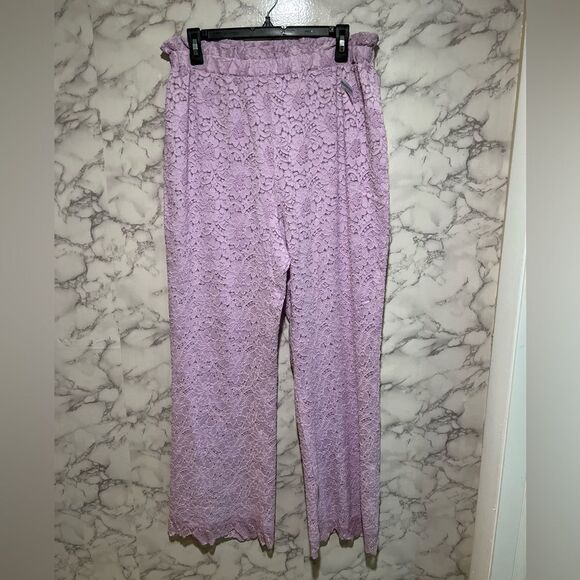 Free People Lace Pajama Pants Lilac M - Picture 2 of 5